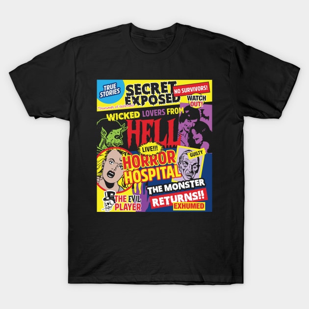 Halloween Poster Comics Style T-Shirt by jazzworldquest